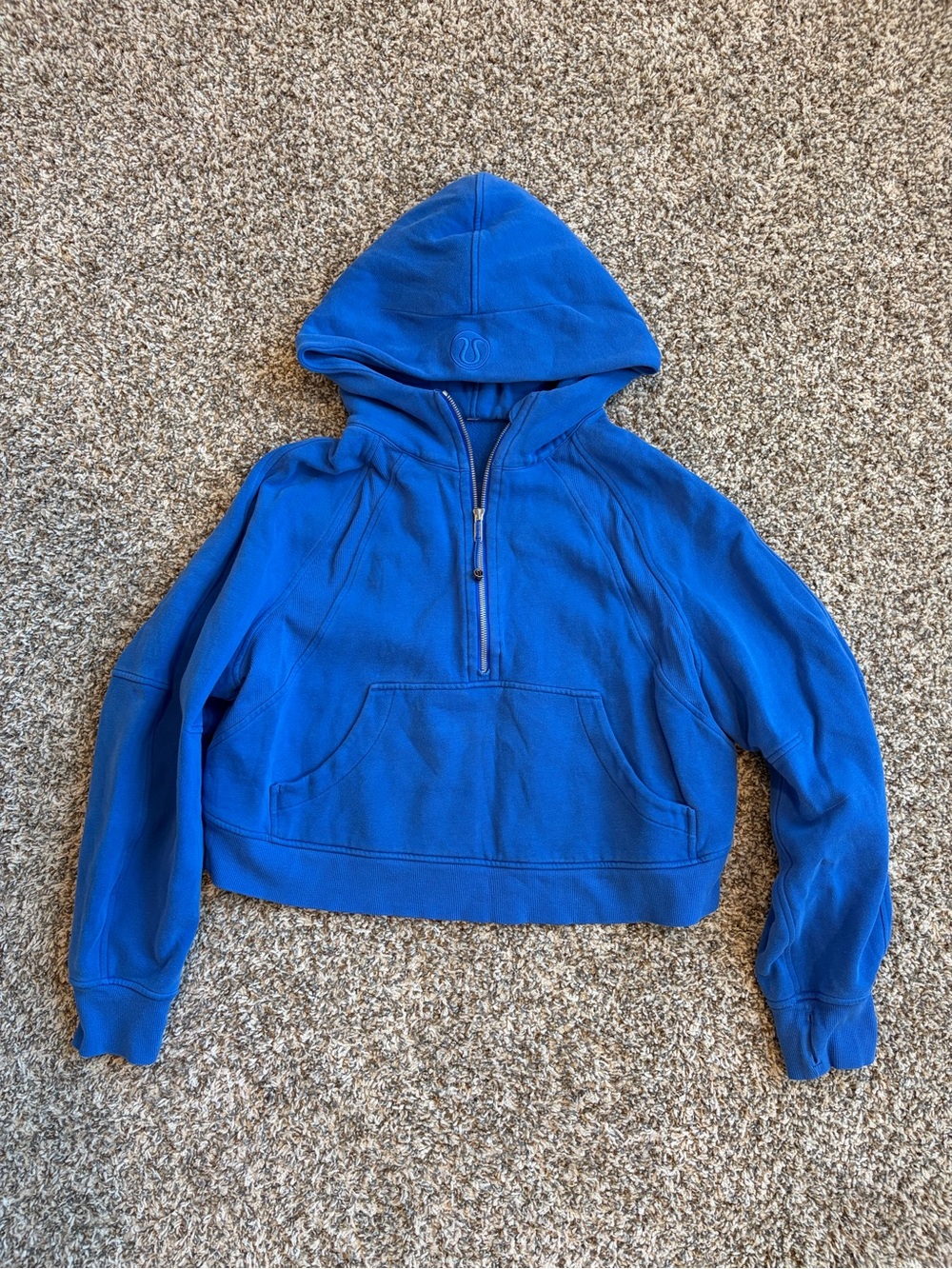 Lululemon Cropped Half Zip Scuba Hoodie Jacket
